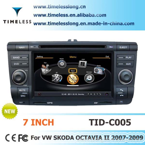 S100 Car Stereo for Skoda Octavia II 2007-2009 with GPS A8 Chipset 3 Zone Pop 3G/WiFi Bt 20 Dics Playing